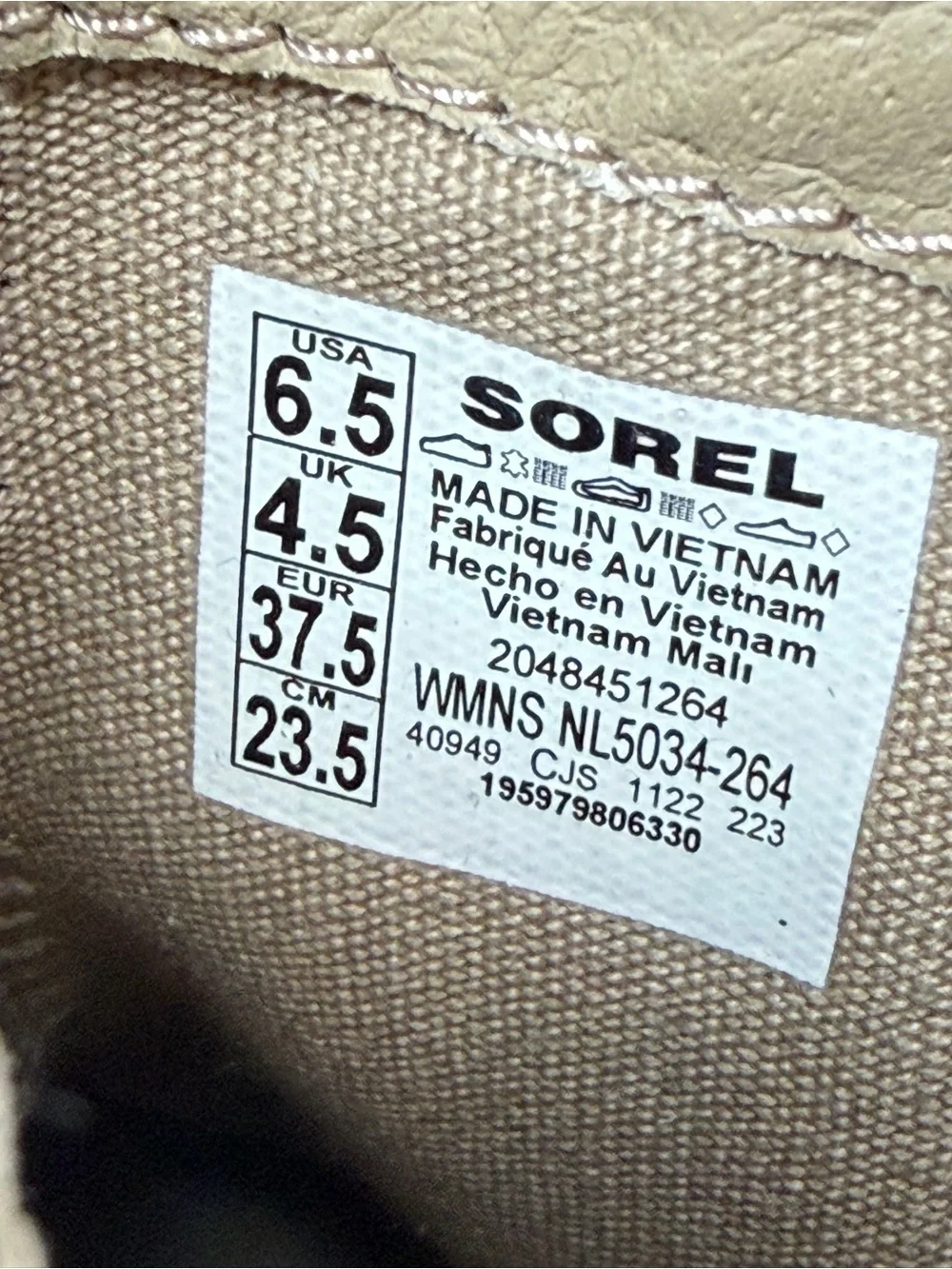 Sorel seam sealed